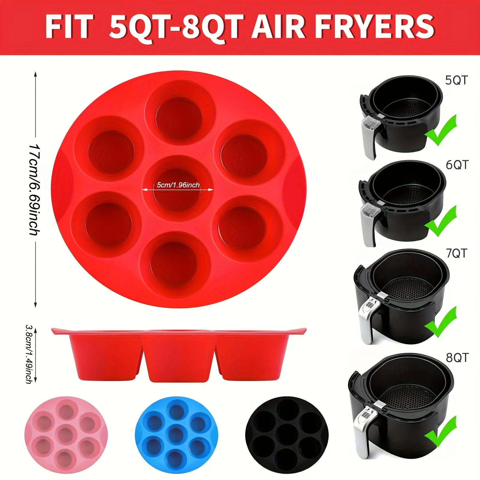 Silicone Egg Bite Molds for Air Fryer
