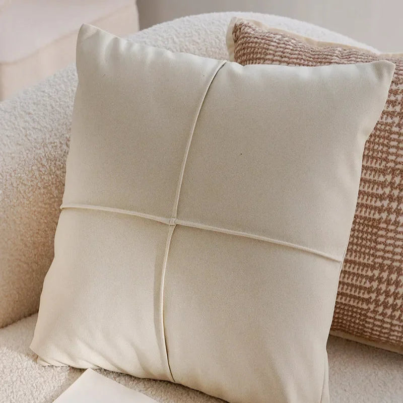 Lightweight luxury decorative cushion cover with French print at the waist