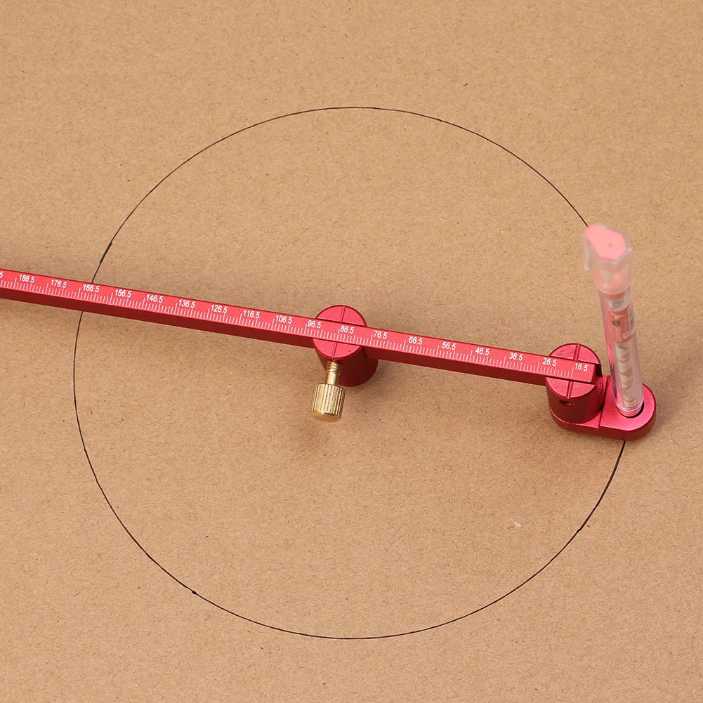 Ruler Aluminum Scribing Circle Ruler Compass 32cm