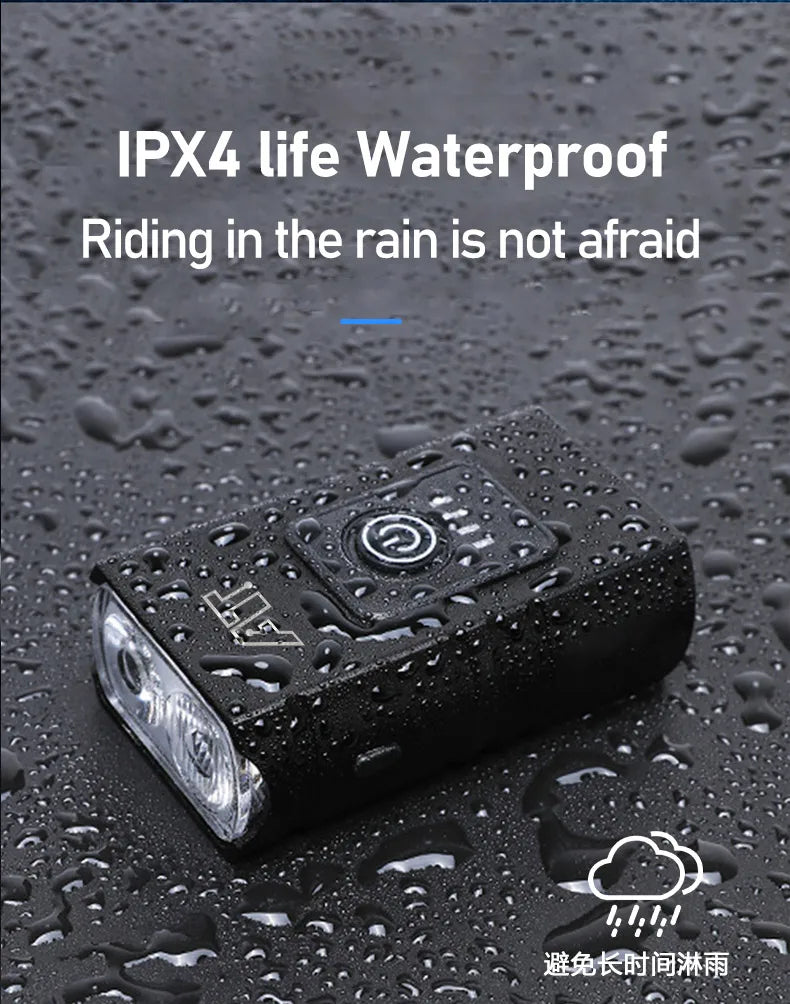 LED Bicycle Front Light Type-c - Rechargeable Bicycle Headlight MTB Road Bike