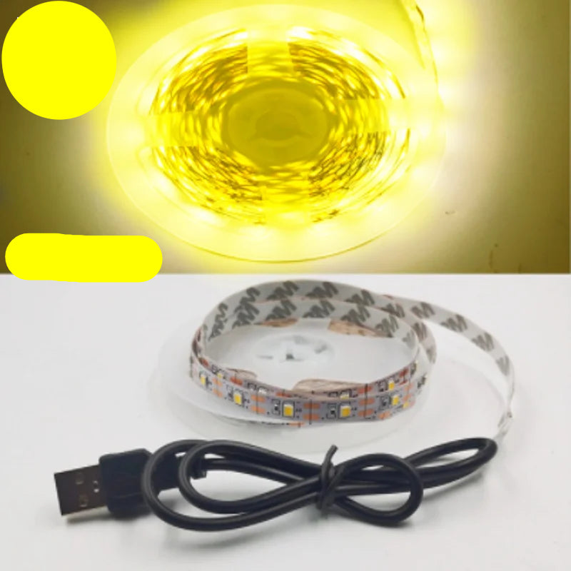 USB LED Strip Light 5V 3528 Warm Cool White Pink Green Blue Red