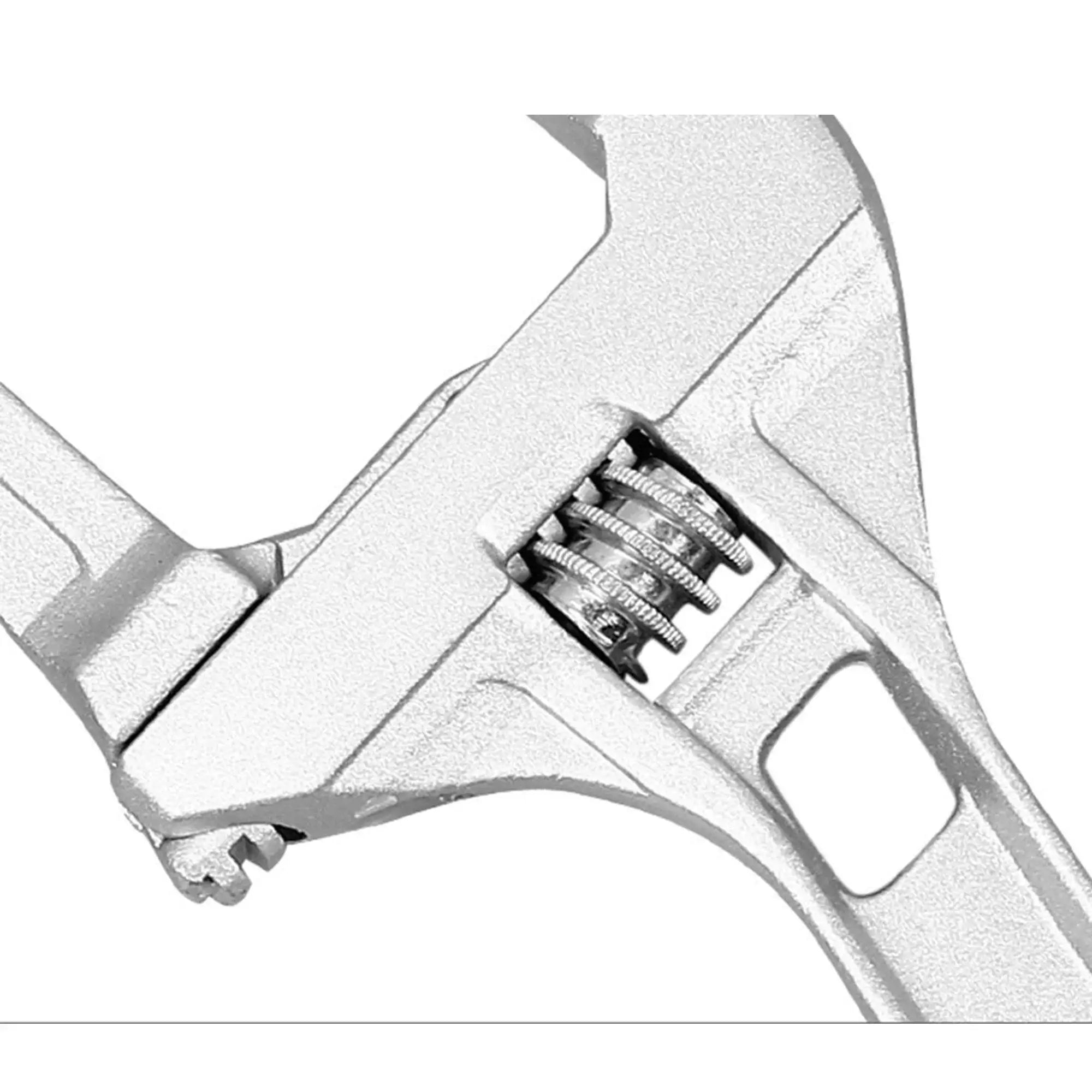 Multifunctional universal wrench for removing pipe nuts and bolts.