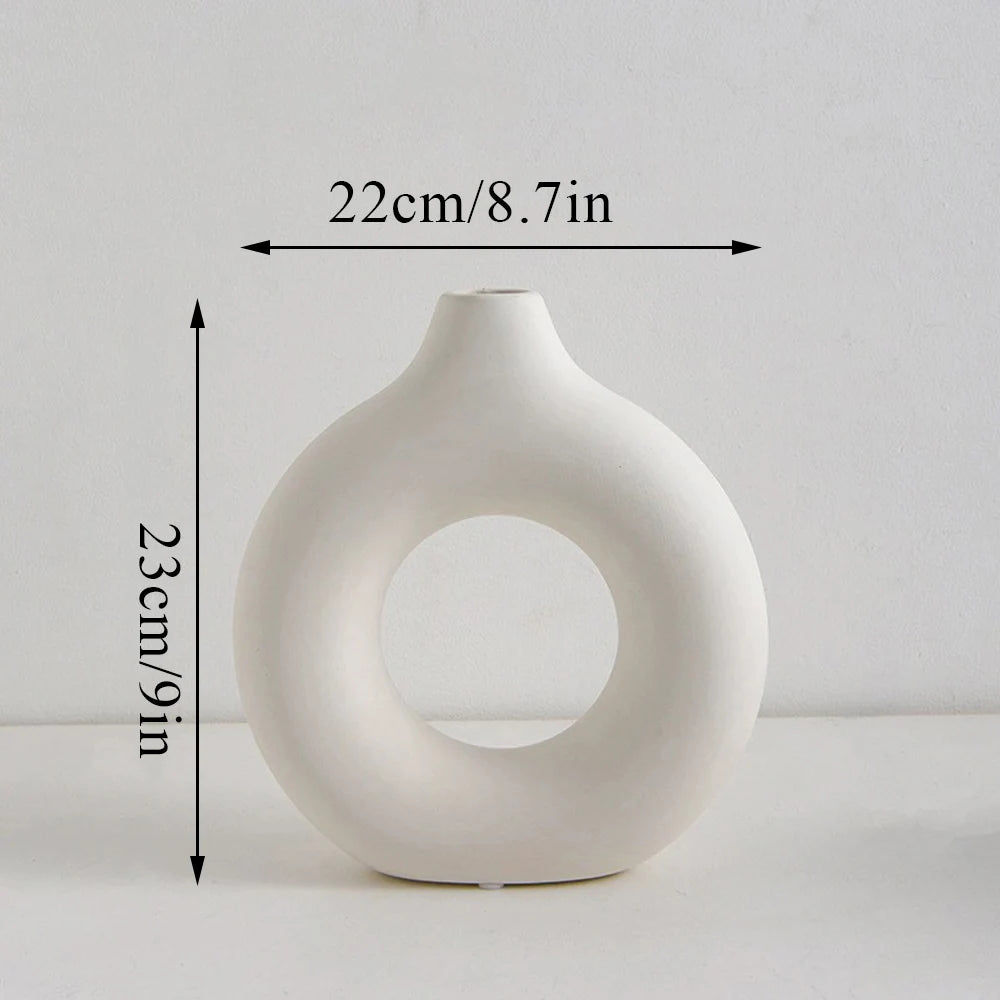 Nordic Vase Circular - Vase For Home Living Room Decoration