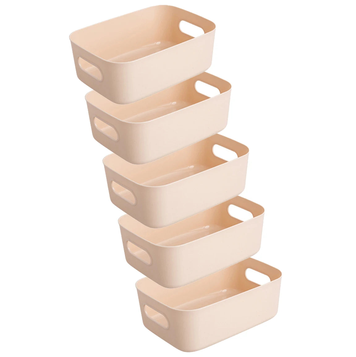 Set of rectangular plastic empilháveis organizing boxes durable and reusable ideal for kitchen bathroom and bedrooms