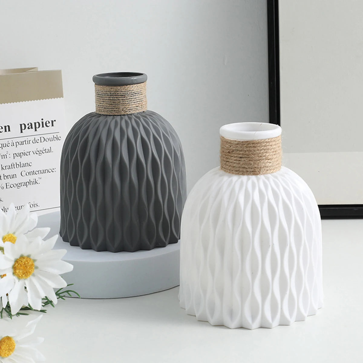 Water Ripple Plastic - Vase Modern Nordic Home Decoration