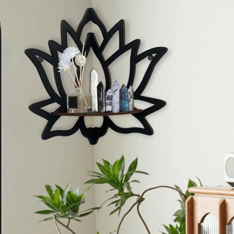 Wooden Lotus Hollow Decorative - Rack Aromatherapy Organiser Essential
