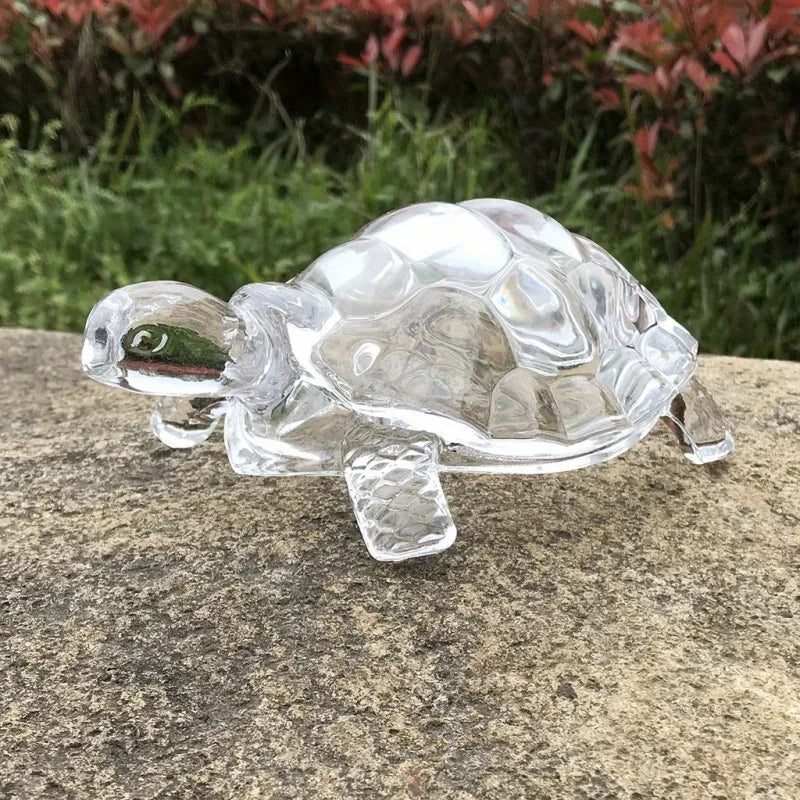 Crystal Turtle Figurine Miniature Tortoise Statue