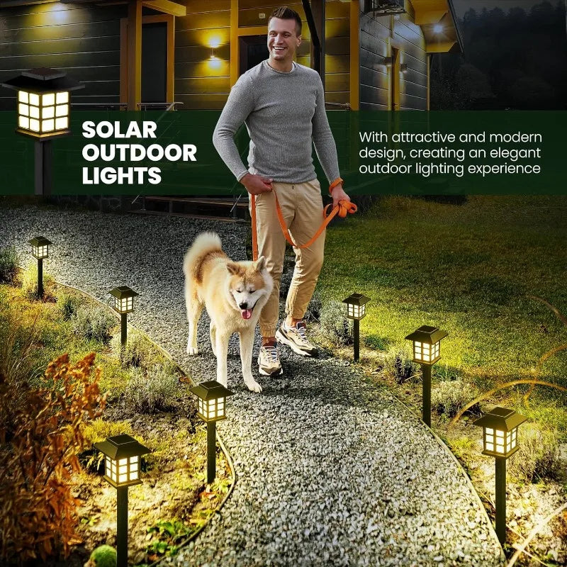 Pack Solar Pathway Light Outdoor Solar for Garden