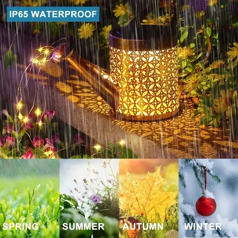 Waterproof Shower Lights Hanging Star LED Fairy for Garden Decoration solar