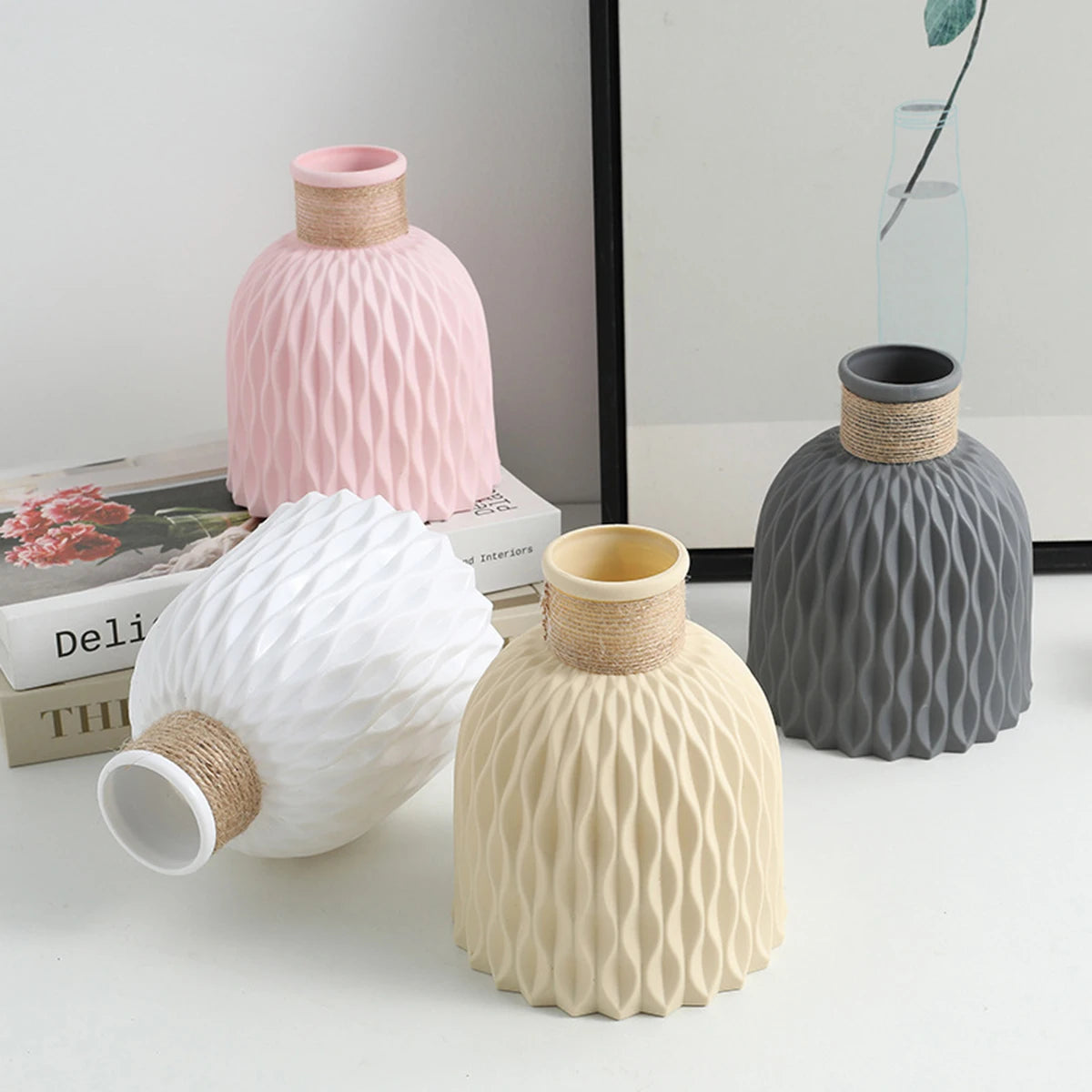 Water Ripple Plastic - Vase Modern Nordic Home Decoration
