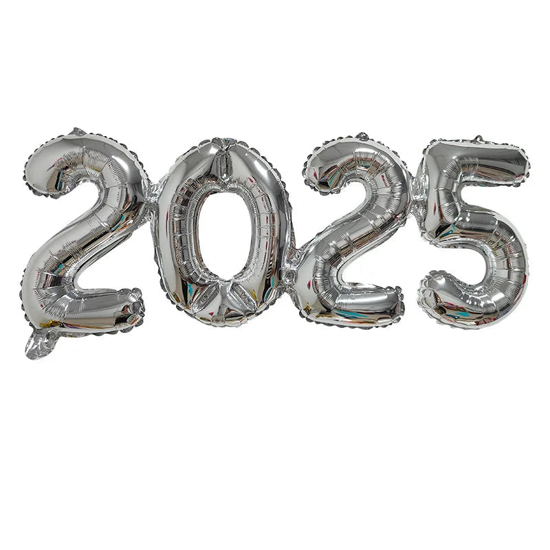 2026 Gold Crown Foil Number Balloons for 2026 - New Year Christmas Eve Festival Party