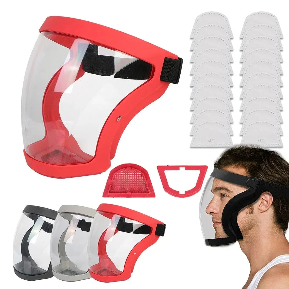 Face Shield Mask Transparent Head Eye Safety Protective Tools