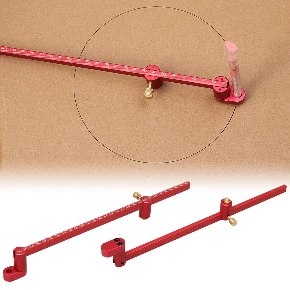 Ruler Aluminum Scribing Circle Ruler Compass 32cm