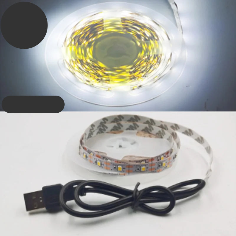USB LED Strip Light 5V 3528 Warm Cool White Pink Green Blue Red
