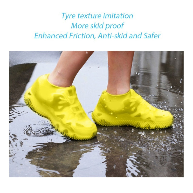 1 Pair Waterproof Non-slip Silicone Shoe High Elastic - enoughdream.com