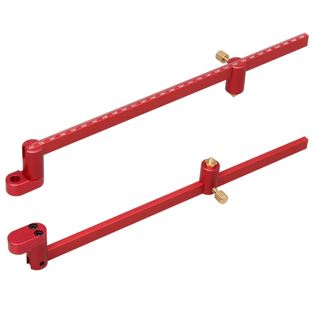 Ruler Aluminum Scribing Circle Ruler Compass 32cm