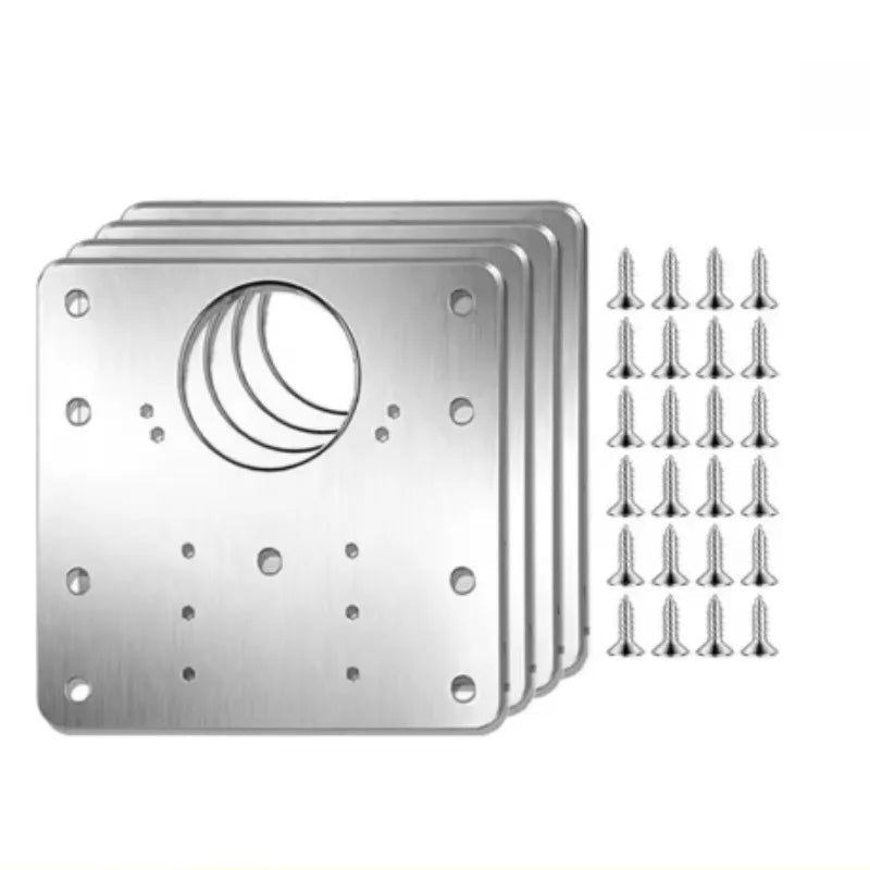 Cabinet Hinge Repair Plate Kit with Screw Furniture Drawer Tools