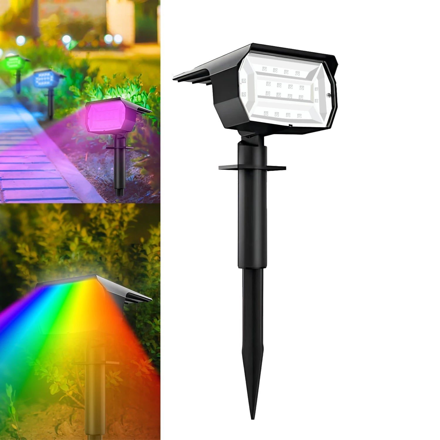 LED Solar Landscape Spotlights IP65 Waterproof Solar Garden