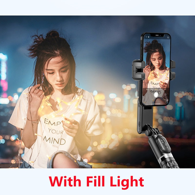 360 Rotation Following shooting Mode Gimbal Stabilizer Selfie Stick Tripod - enoughdream.com
