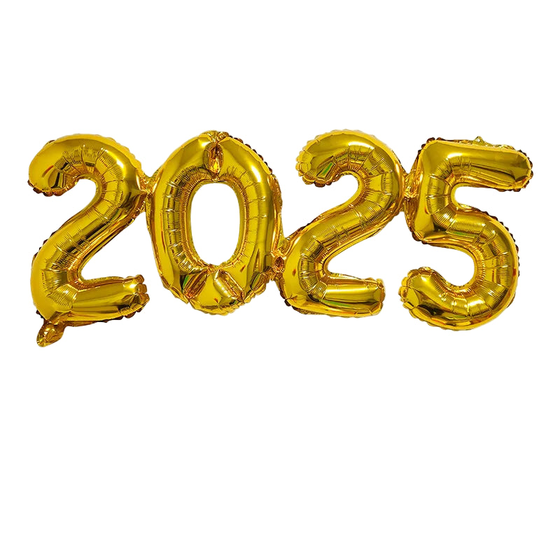 2026 Gold Crown Foil Number Balloons for 2026 - New Year Christmas Eve Festival Party
