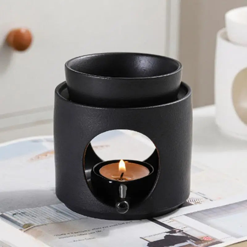 Ceramic Aroma Burner Essential Oil Lamp Hollowing Candle Decoration