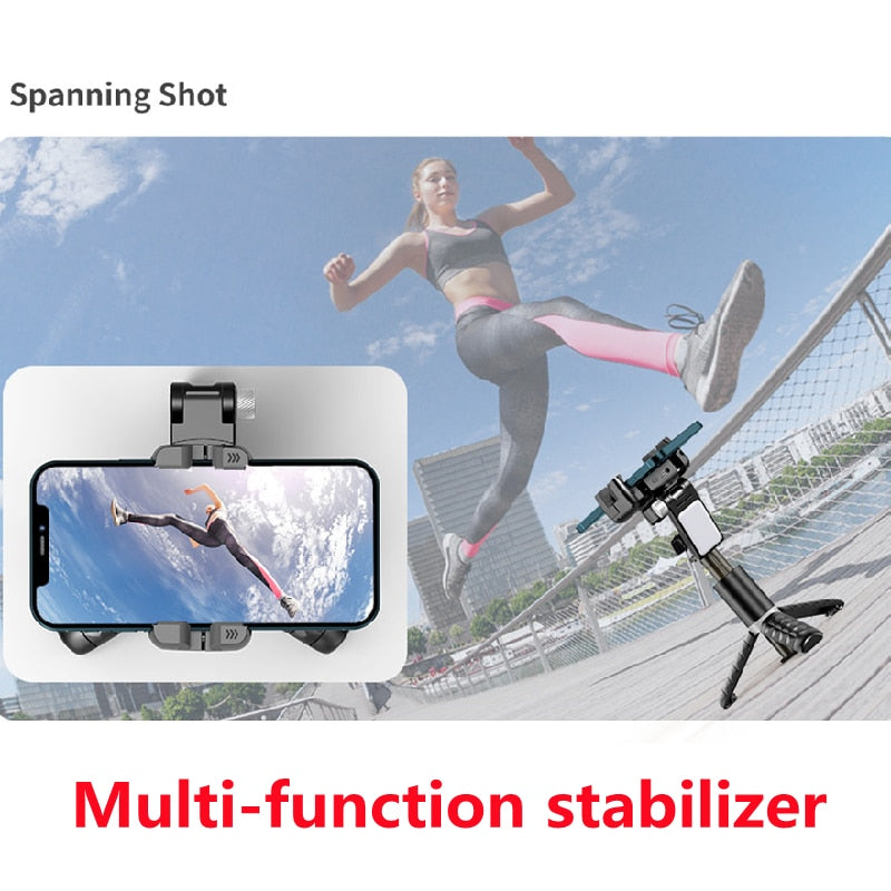 360 Rotation Following shooting Mode Gimbal Stabilizer Selfie Stick Tripod - enoughdream.com