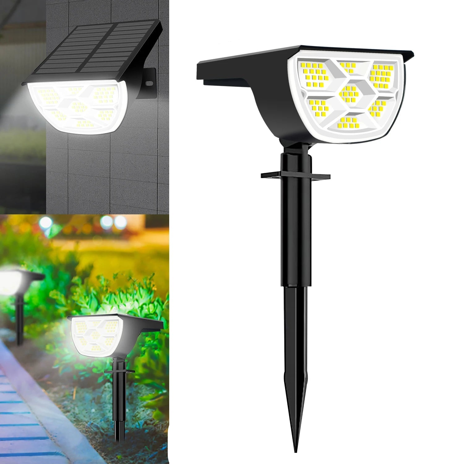 LED Solar Landscape Spotlights IP65 Waterproof Solar Garden