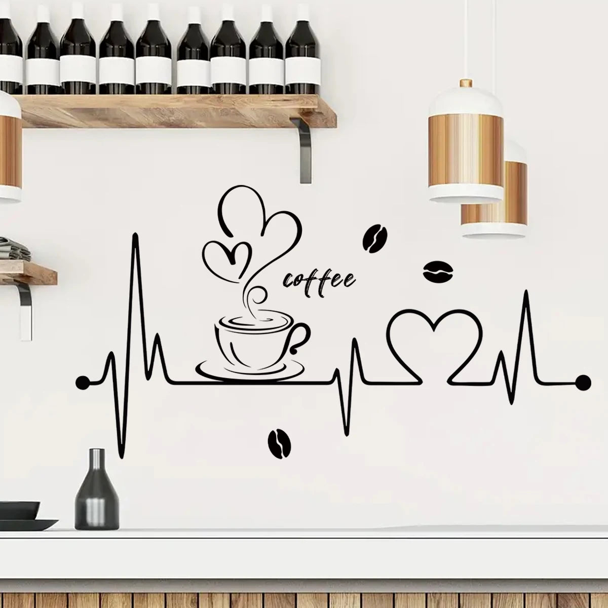 PVC Removable Wall Stickers for Living Room Decor Bedroom Coffee