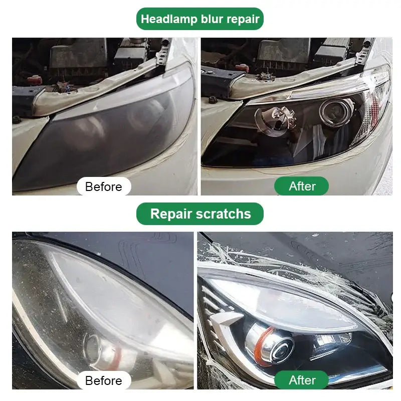 Car Headlight Restoration Polishing Kits - Paste Remove Oxidation Headlight Polish Liquid