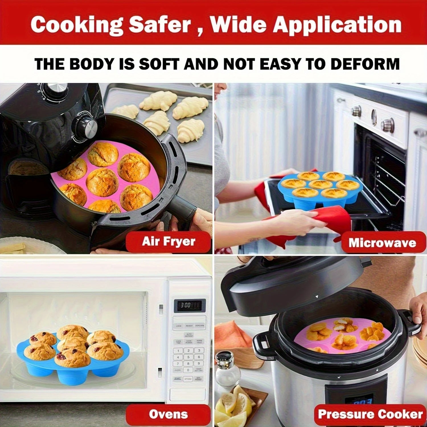 Silicone Egg Bite Molds for Air Fryer