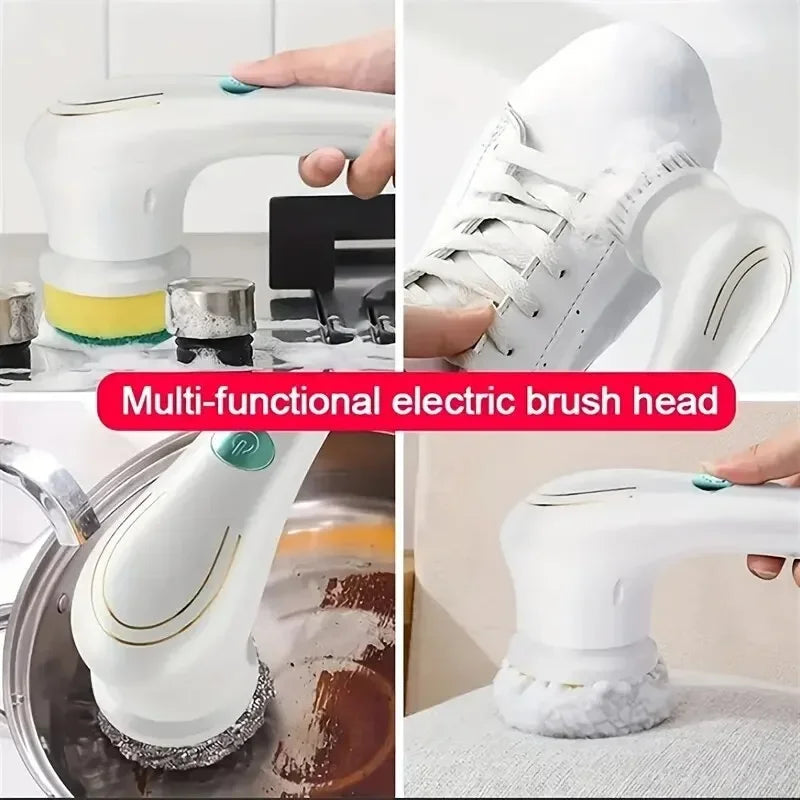 Electric cleaning brush for washing the bathroom and kitchen