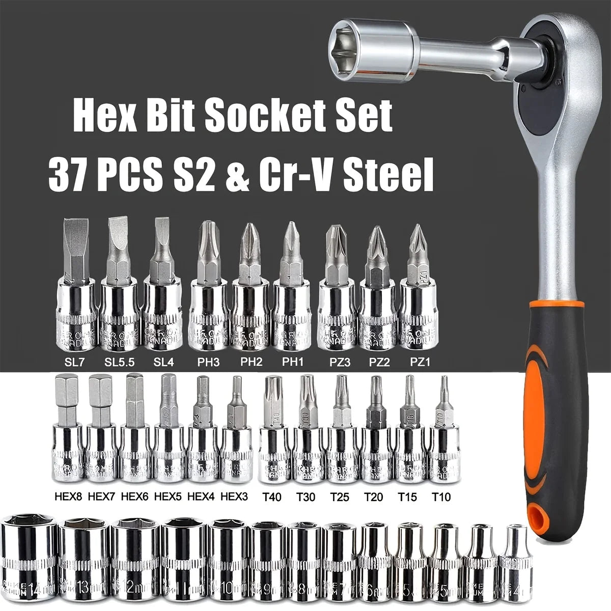 Bit Socket Set Mechanic Tool Kits for Auto Repair Hous