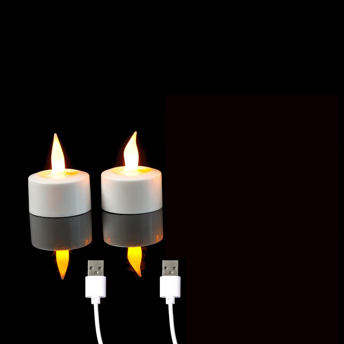 Pieces Yellow Light LED Candles With USB Charge Decorative