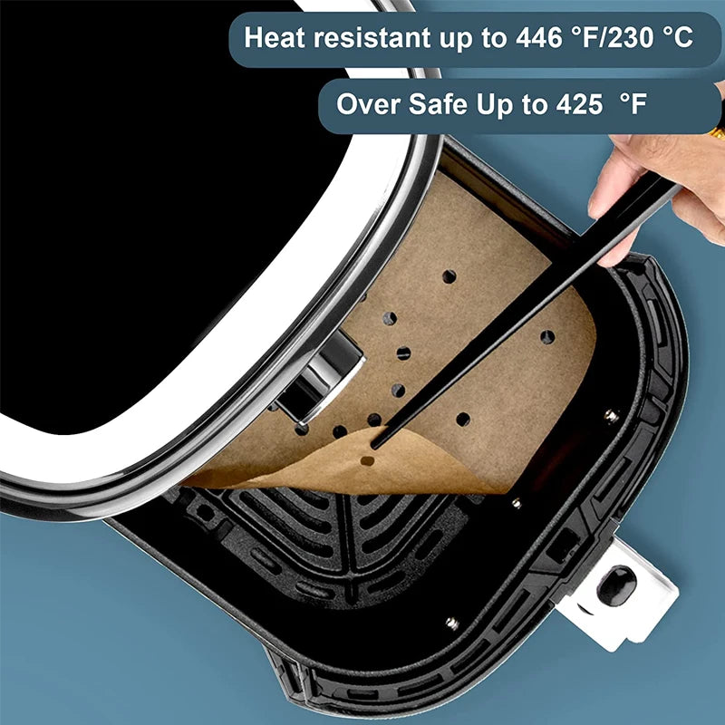 Air Fryer Paper Disposable - Liners for Oven Microwave Steaming Basket