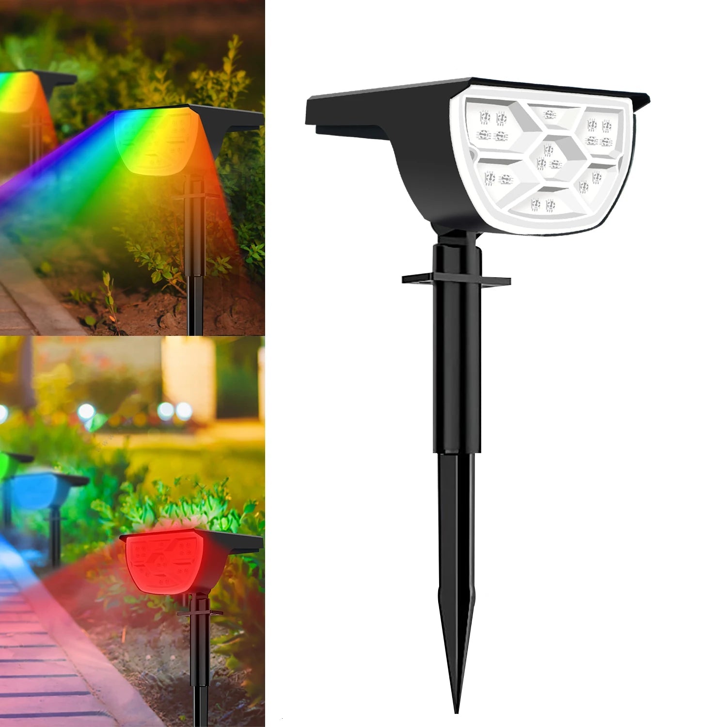 LED Solar Landscape Spotlights IP65 Waterproof Solar Garden
