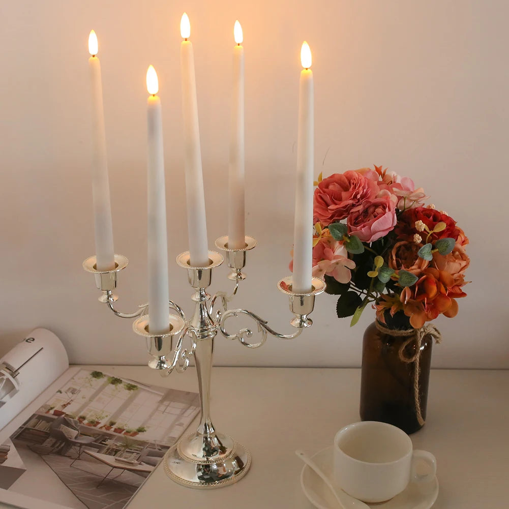 LED Flameless Taper Candles with 10-Key Remote 11" Battery Decor