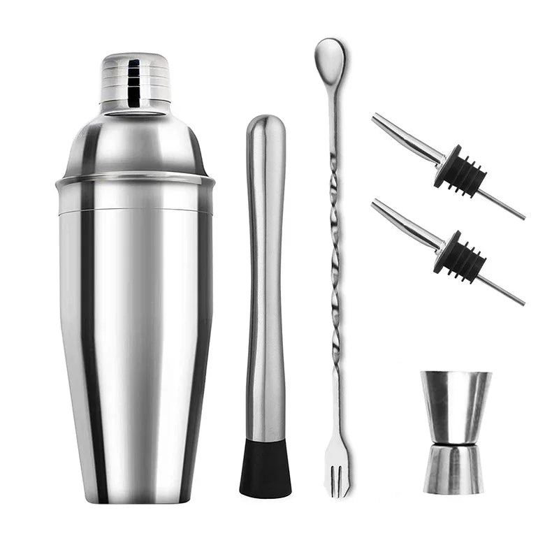 Stainless steel shaker set with 1/3/6/9/11 pieces Boston shaker, bar utensils