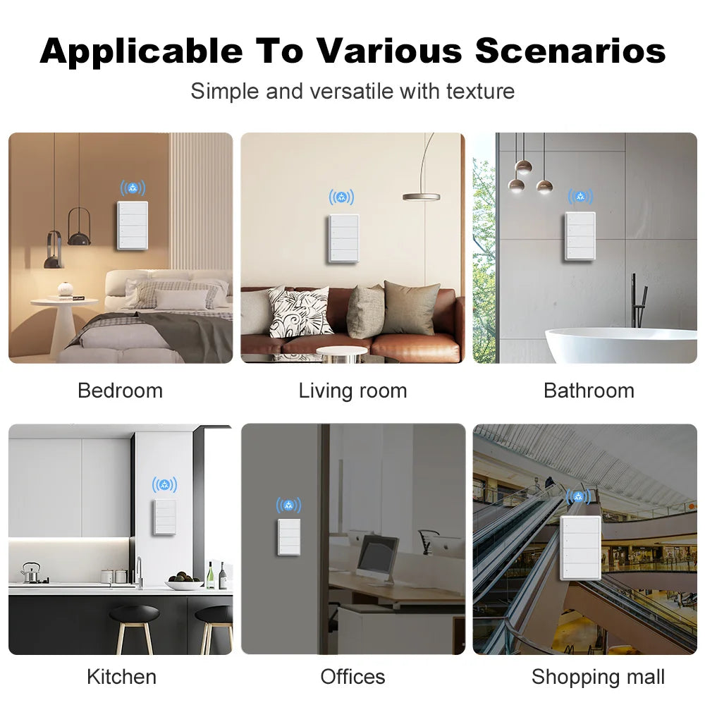 Manhot Matter WiFi Smart Wall Light Switch