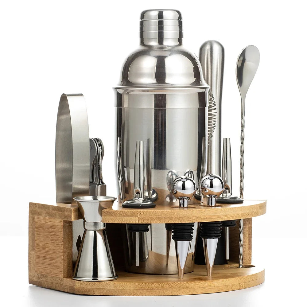 Stainless steel shaker set with 1/3/6/9/11 pieces Boston shaker, bar utensils