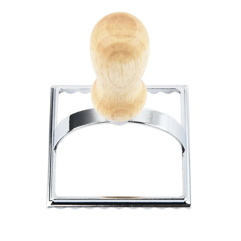 Set of stainless steel cutters dough press and cutter ravioli and biscuit.