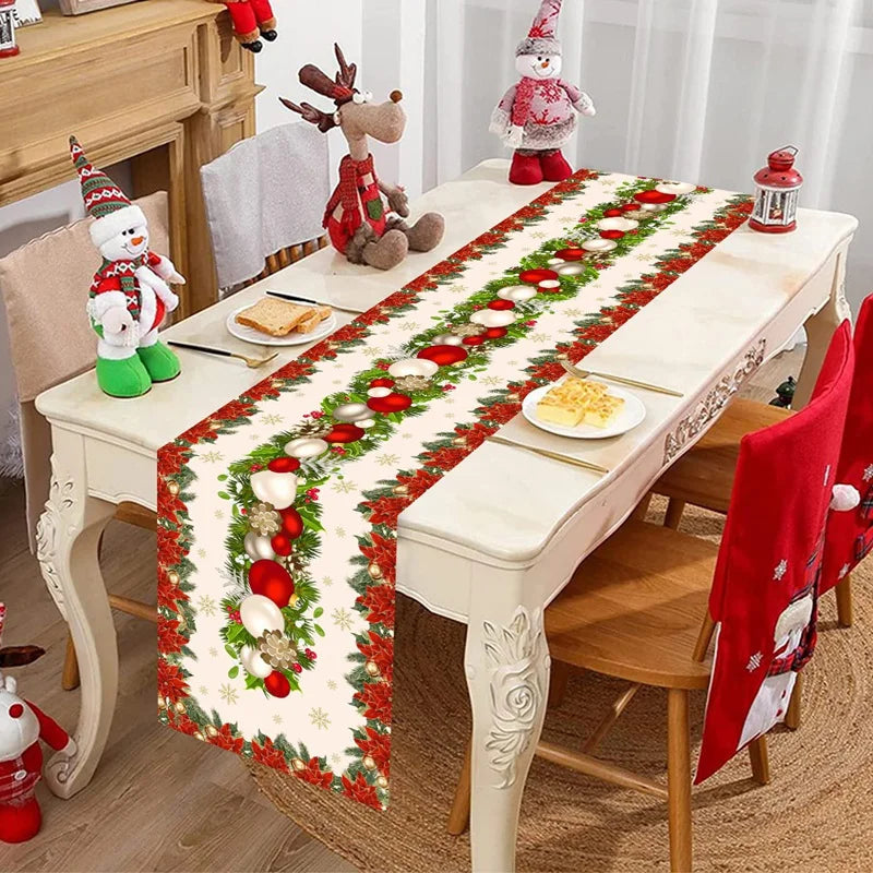 Christmas Table Runner Merry - Christmas Decoration For Home Xmas Table Decor
