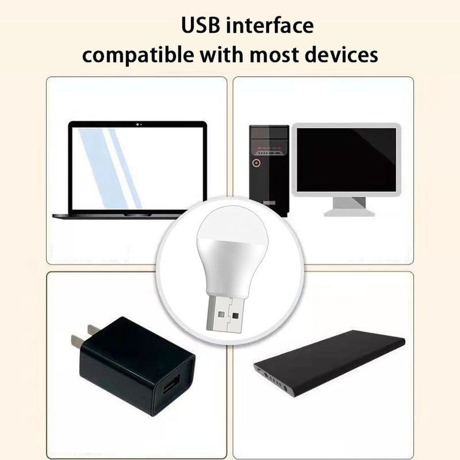 USB Plug Lamp Computer Mobile Power Charging USB Small Book Lamps LED - enoughdream.com