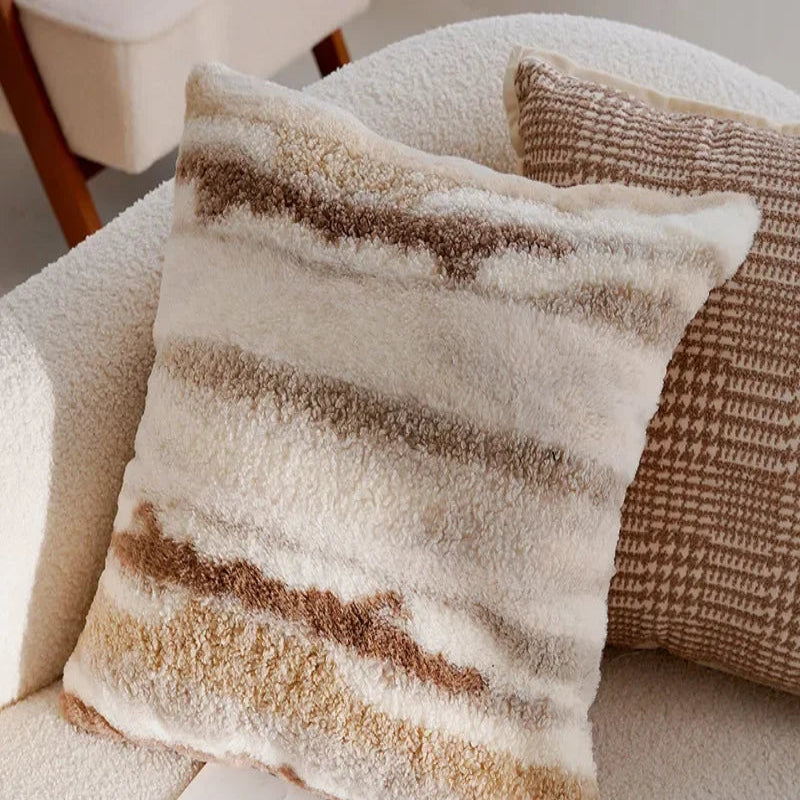 Lightweight luxury decorative cushion cover with French print at the waist