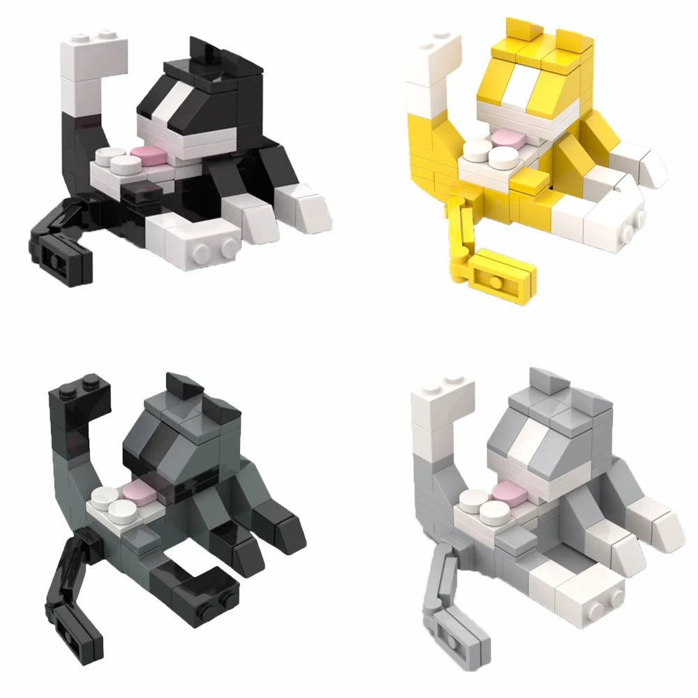 Moc Cat Animal Series Building Blocks Educational Toys - Creative Birthday Gift