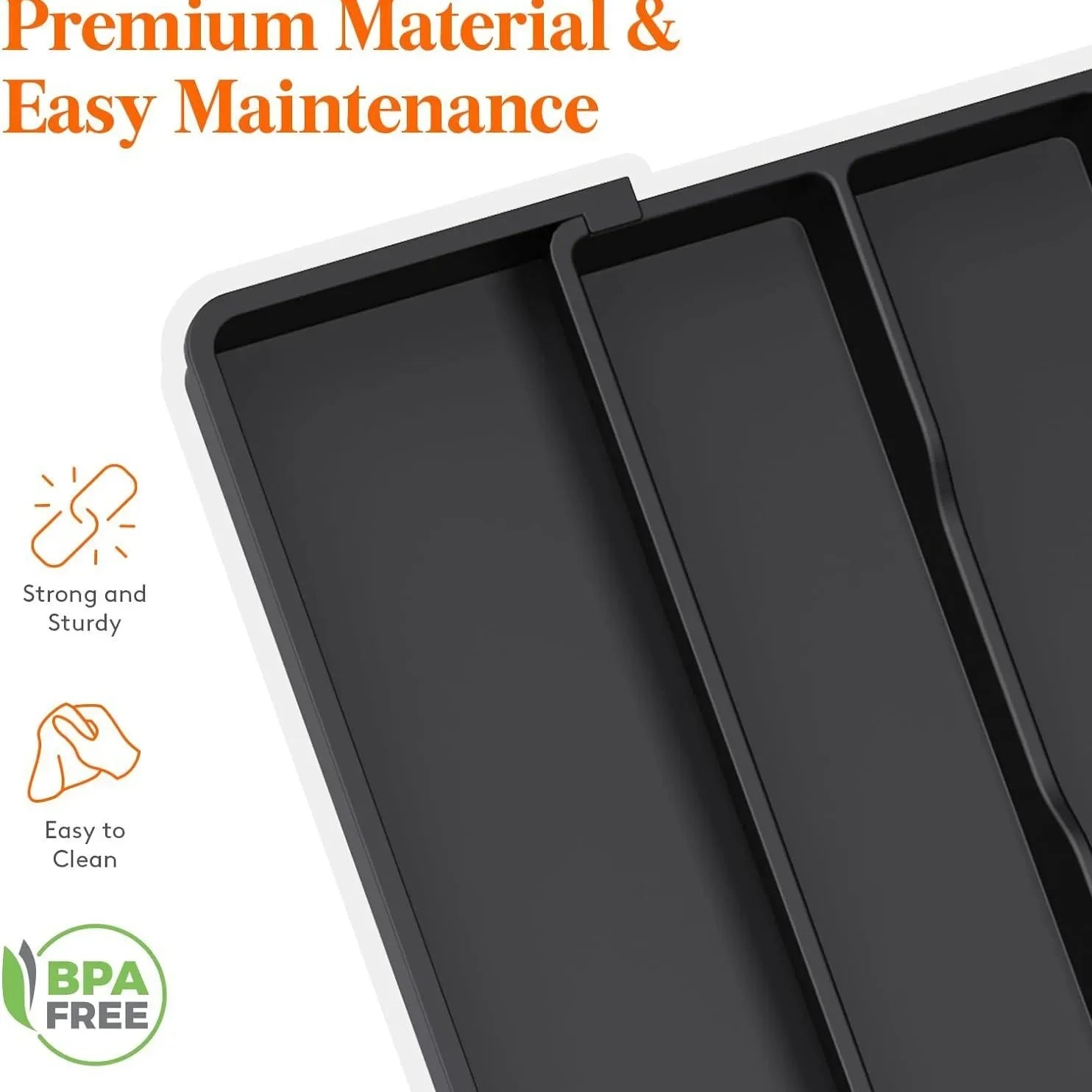 Drawer Organizer for Kitchen Talheres - Expansive and Adjustable Tray for Colheres