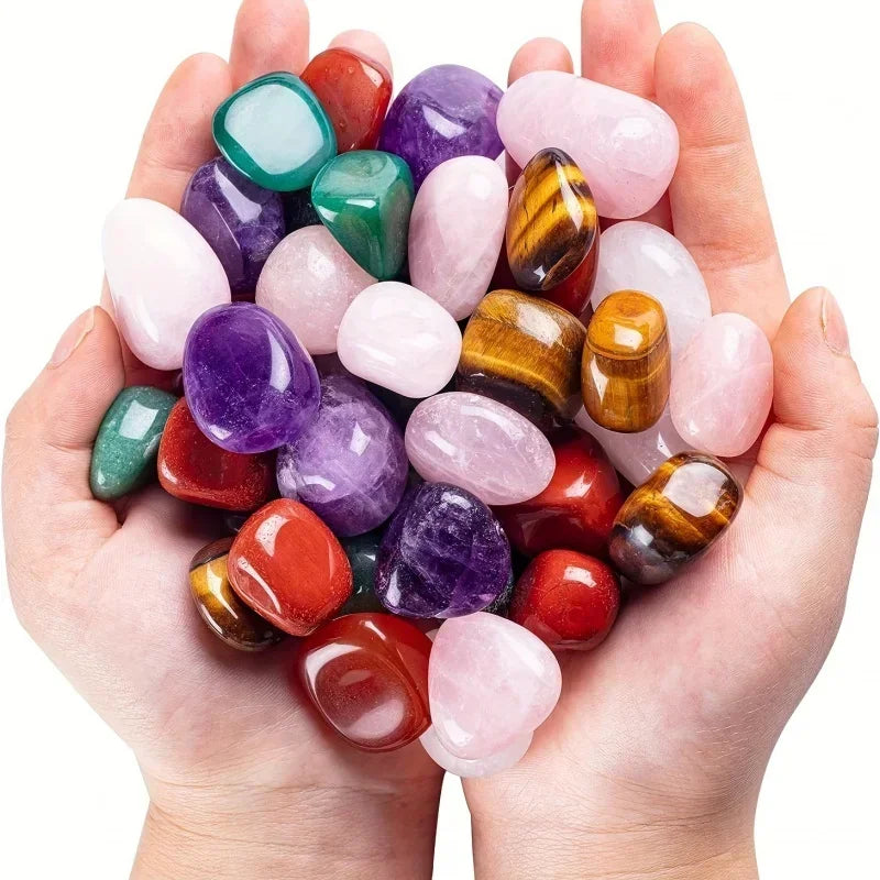 Bag Natural Tumbled Stones And Mix Color Crystals Bulk