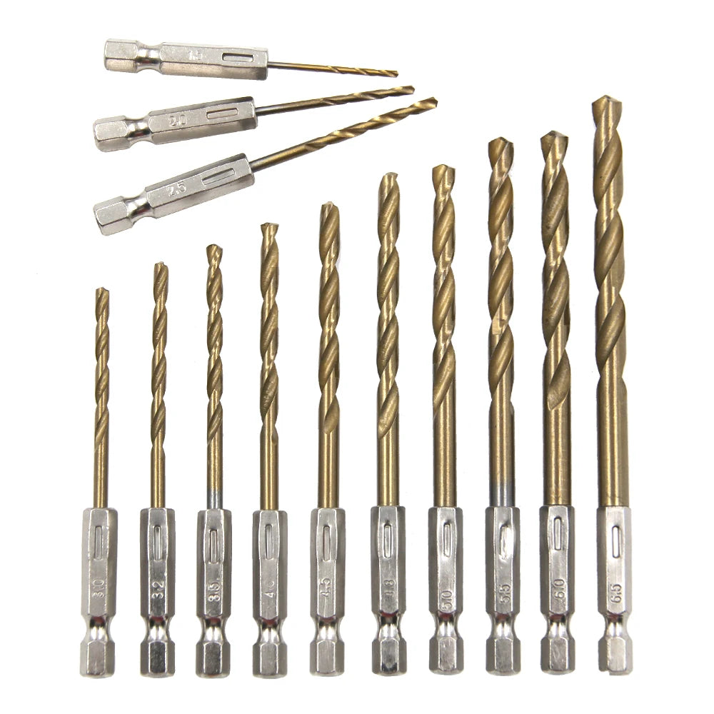 Titanium Plated Twist Drill 1.5-6.5mm Electric Tool