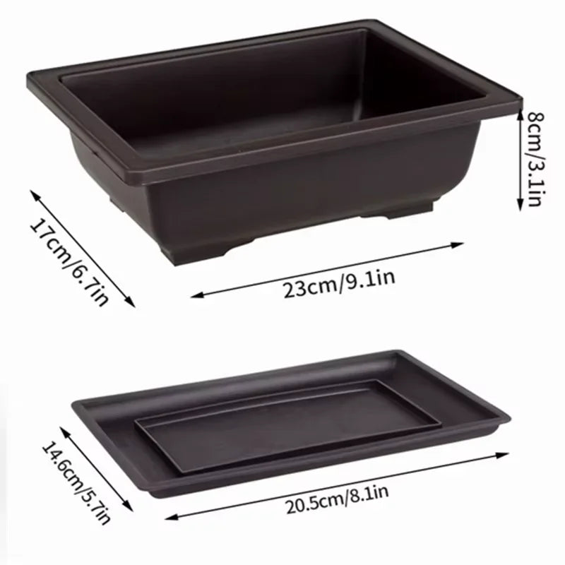 Garden Landscape Bonsai Pot Trays Rectangular Square Planter