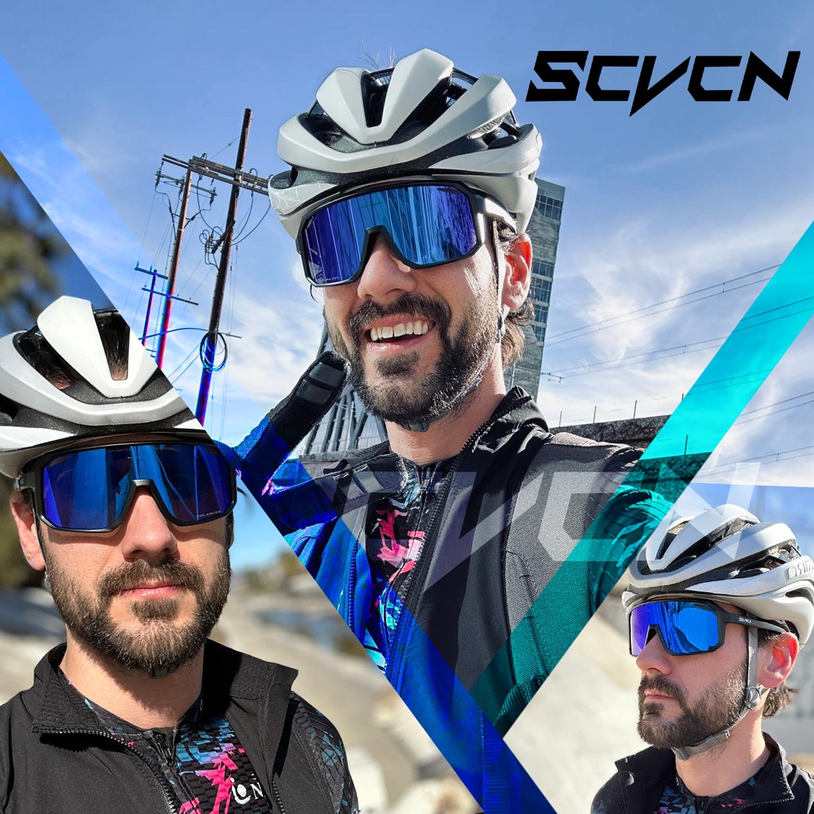 SCVCN Cycling Sunglasses Bike Mountain Driving Glasses Outdoor Sports - enoughdream.com