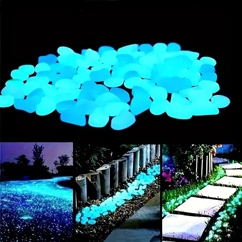 Glow in the Dark Garden Pebbles For Sidewalk